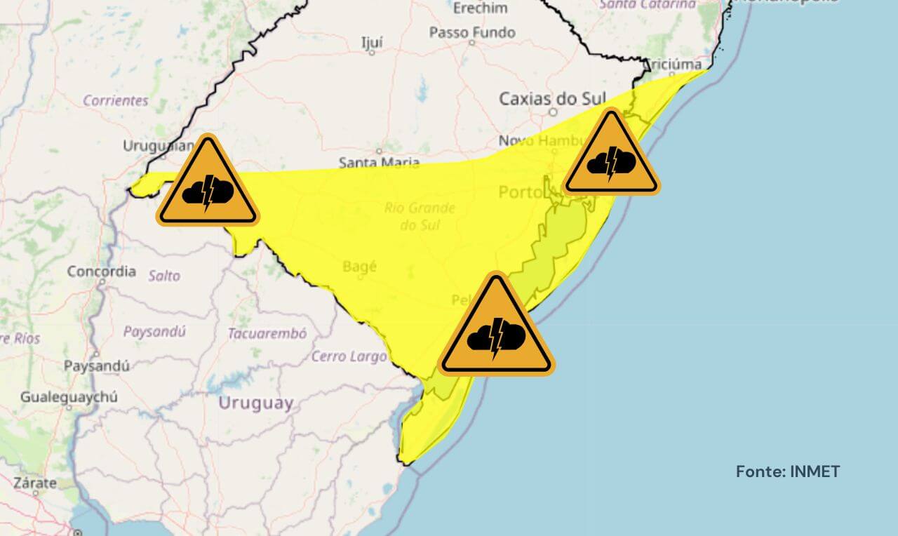 Alerta Amarelo Para Temporais Chuva Intensa E Ventania Em Partes De SC